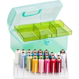 buttinette Coffret couture « débutant », avec 25 bobines de fil à coudre