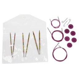 Knit Pro Kit de 3 aiguilles circulaires ""Symfonie"", bois de bouleau, épaisseurs : 3, 4 et 5