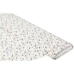 Tissu déco enduit ""étoiles"", blanc/abricot