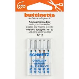 buttinette Aiguilles à coudre ""jersey"" pour surjeteuse, épaisseur : 80 - 90, 5 pièces