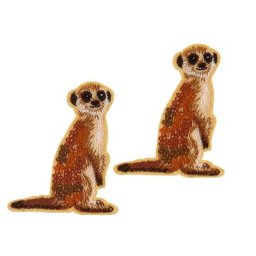 buttinette Écussons ""suricates"", 6,3 x 5,2 cm, 2 pièces