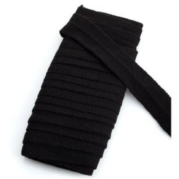 buttinette Biais en maille, noir, 3 cm, longueur : 5 m