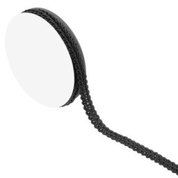 Galon de passementerie, noir, 10 mm, 5 m