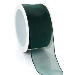 Ruban organza, vert foncé, 40 mm, 5 m
