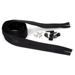 buttinette Set fermeture éclair sans fin, noir, longueur : 2 m