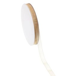 Ruban organza, doré, 10 mm, 25 m