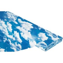 Tissu coton à impression numérique ""ciel nuageux Ria"", bleu multicolore