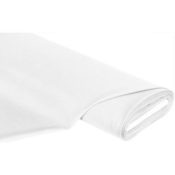 Tissu gabardine en polyester, blanc