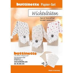 buttinette Kit créatif en papier ""sachets lutins"", 6 pièces