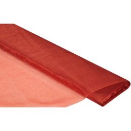 Tissu organza ""Delhi"", terre cuite