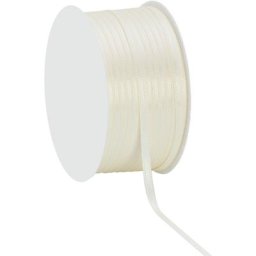 Ruban satin 3 mm, crème, 50 m