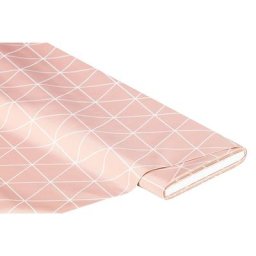 Linge de table épongeable - toile cirée ""triangle"", rose nacré
