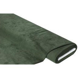 Tissu d'ameublement velours milleraies, vert sapin