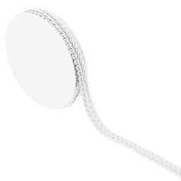 Galon de passementerie, blanc, 10 mm, 5 m
