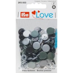 Prym Boutons pression ""Color Snaps"", gris multicolore, 12,4 mm Ø, 30 pièces