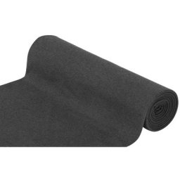 Tissu bord-côte recyclé lisse, 50 cm, anthracite chiné