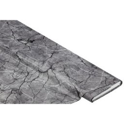 Linge de table épongeable - toile cirée ""marbre"", gris foncé