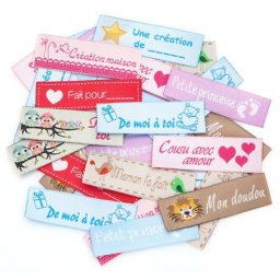 buttinette Étiquettes ""enfants"", 5,5 x 1,6 cm, 30 pièces
