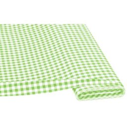 Tissu coton ""carreaux vichy"", 1 x 1 cm, vert clair/blanc
