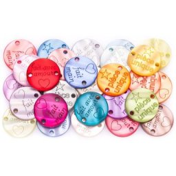 buttinette Boutons ""fait main"", 17 mm Ø, 30 pièces