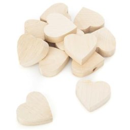 Cœurs en bois, 12 pièces