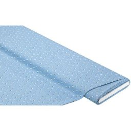 Tissu coton ""millefleurs"", bleu clair