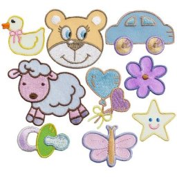 buttinette Écussons ""bébé"", 3,5 - 7 cm, 9 pcs.