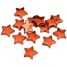 Perles ""étoiles"", rouge, 1,5 cm, 24 pièces