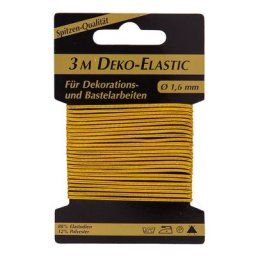 Cordon élastique ""Deko-Elastic"", or, épaisseur : 1,6 mm, 3 m