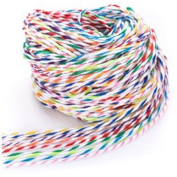 Cordelettes en coton, multicolore, 2 mm, 10x 5 m