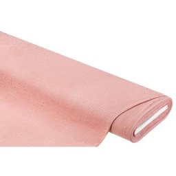 Tissu mousseline / double-gaze à motif scintillant ""pois"", vieux rose/or