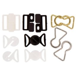 buttinette Fermetures pour maillots de bain, dim. : 15 x 25 mm, contenu : 7 pièces