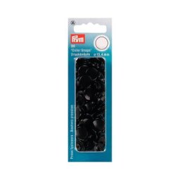 Prym Boutons pression ""Color Snaps"", noir, 12,4 mm Ø, 30 pièces