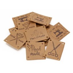 Étiquettes ""couture handmade"", 15 pièces