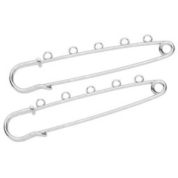 buttinette Epingles à kilt avec 5 œillets, argenté