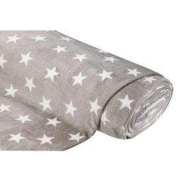 Tissu polaire « wellness - étoiles », gris clair/blanc
