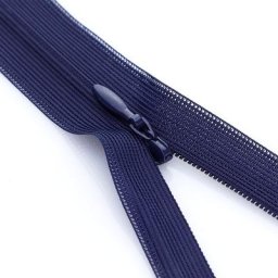 buttinette Fermeture à glissière invisible, bleu marine, non séparable