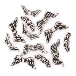 Mini-ailes, argenté, 10–20 mm, 16 pièces