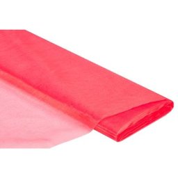 Tissu organza ""Delhi"", rouge clair
