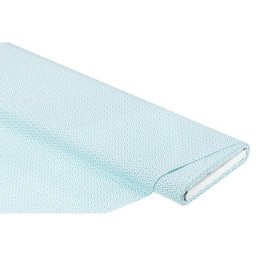Tissu coton ""motif graphique"", bleu clair/blanc