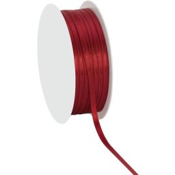 Ruban satin 3 mm, bordeaux, 3 mm, 20 m