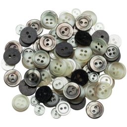 buttinette Boutons pour chemises et blouses, 8 - 12 mm Ø, 100 pièces