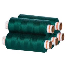 buttinette Lot de 5 bobines fil à coudre, pétrole