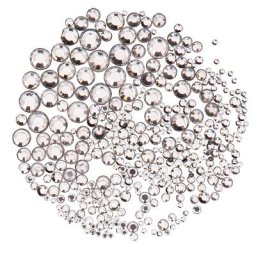 Pierres strass, cristal, 2-7 mm Ø, 300 pièces