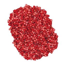 Perles de rocaille, tons rouges, 2,5 mm Ø, 100 g