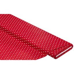 Tissu coton ""petites fleurs"", rouge