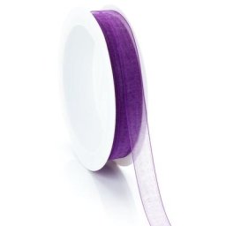 Ruban organza, violet, 10 mm, 10 m