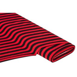 Tissu universel à rayures, rouge/multicolore