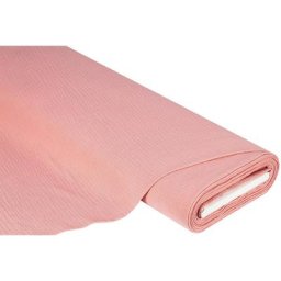 Tissu mousseline/double gaze, rose clair