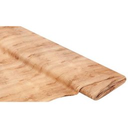Tissu coton à impression numérique ""bois"", marron clair